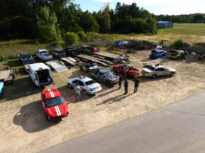 Different Rally cars on the side
