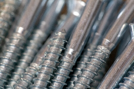 Metal Screws Close up photo