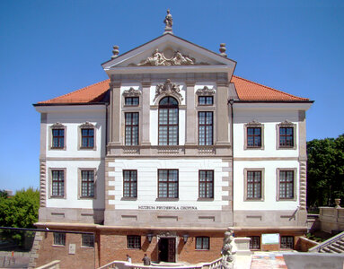 Ostrogski Castle building in Warsaw, Poland photo