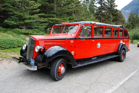 Transportation glacier national park scenery photo