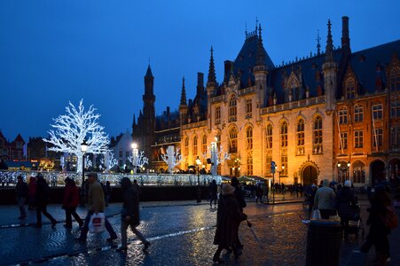 Grote Markt in Bruges, Belgium photo
