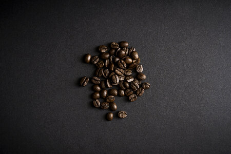 Coffee Beans on Black Background photo