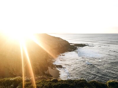 Beach coast sun