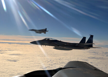 Two F-15C Eagles from the 48th Fighter Wing photo