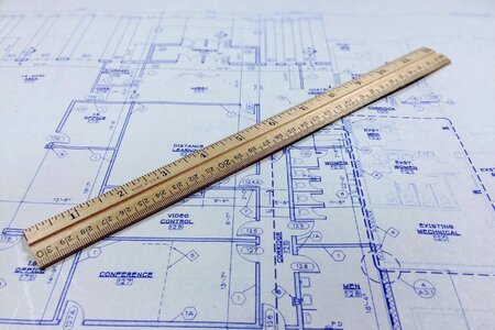 Architectural architect plan photo