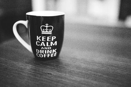 Keep Calm Black Coffee Mug photo