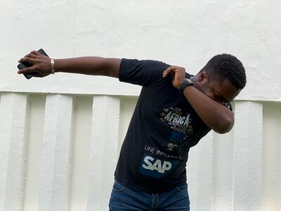 People man dab photo