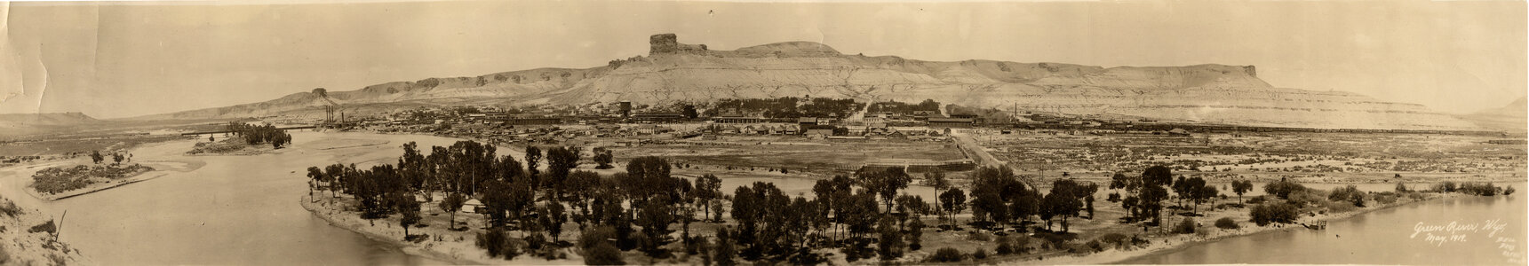 1919 panoramic view of Green River, Wyoming photo