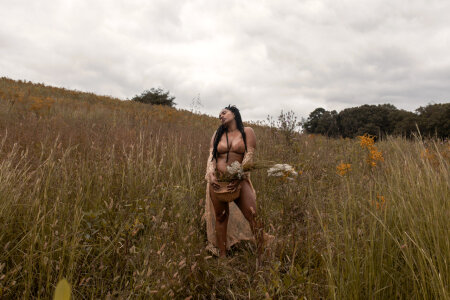 Woman in field photo