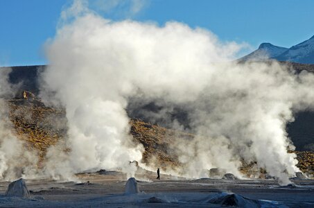 Geyser water vapor geothermal energy