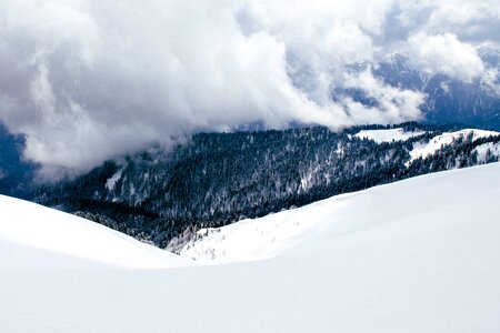 Clouds mountain peak natural park photo