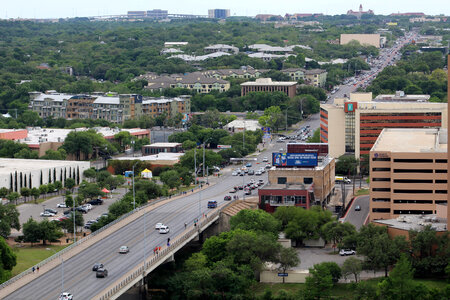 Streets and city in Austin, Texas photo