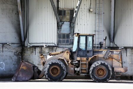 Construction site industry bulldozer photo