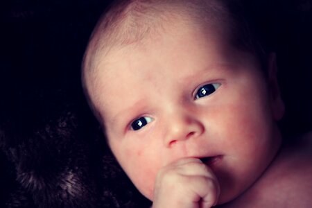 Cute hand infant photo