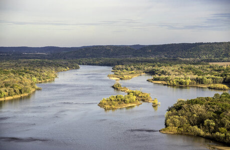 Wisconsin River Landscape Overview from Ferry Bluff