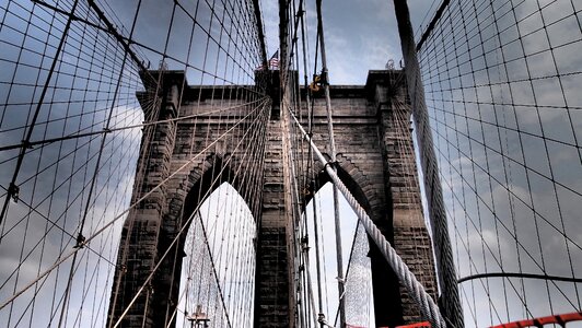 Brooklyn bridge new york sky photo