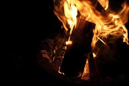 Burn wood fire heat