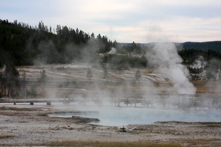 Old Faithful Geyser in Yellowstone National Park