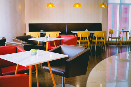 Empty Retro Restaurant Interior photo