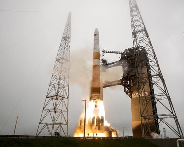 GPS satellite blasts off photo