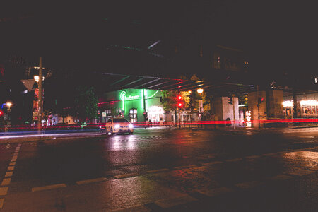 Berlin Night Lights Road photo
