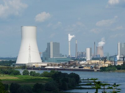 Exhaust gases pollution chimney photo