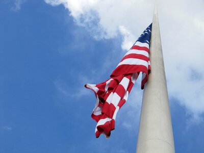 Stars and stripes patriotism flapping photo