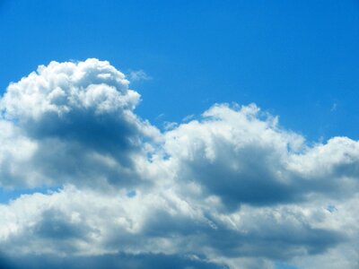 Blue cloud cover nature photo