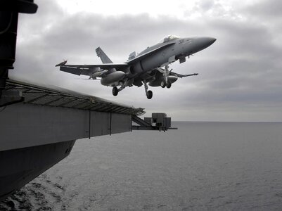 F-18 super hornet aircraft carrier photo