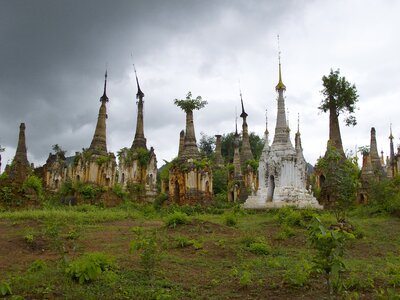 Temple cloudy clouds