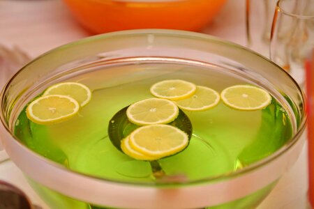 Bowl citrus cocktail photo