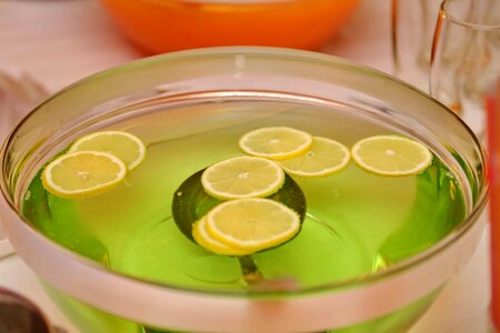 Bowl citrus cocktail