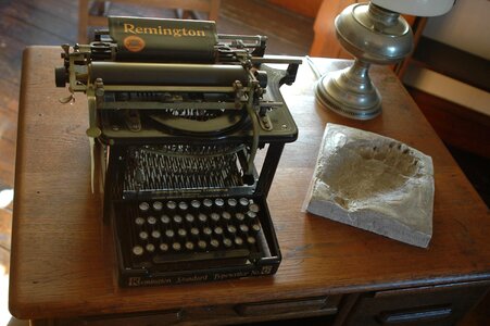 Ancient typewriter photo