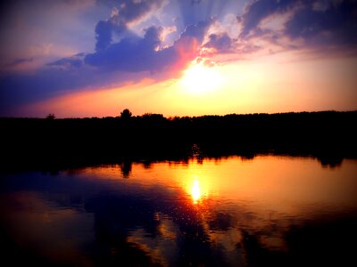 Reflection in the river photo