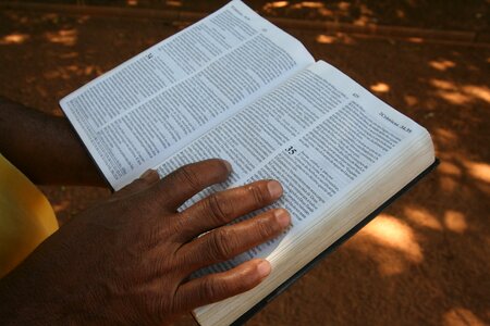 Hand bible religion