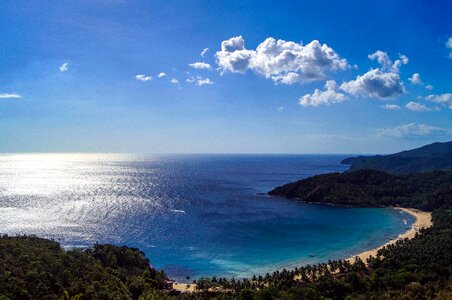Calm coastline sea