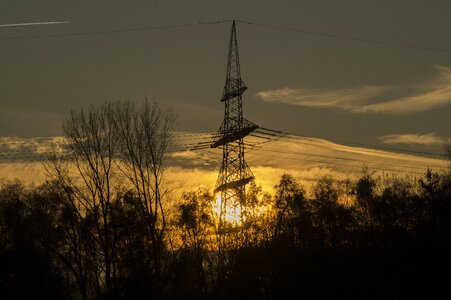 Electricity solar energy power poles photo