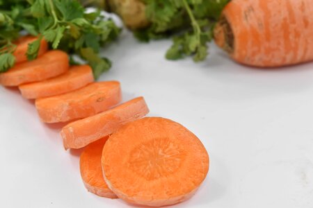 Slices carrot healthy photo