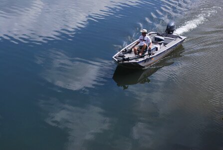 Boat water reflection photo