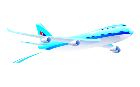 Blue and White Speed Airplane icon