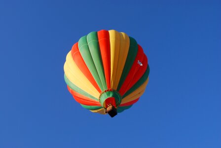 hot air balloon in blue sky photo