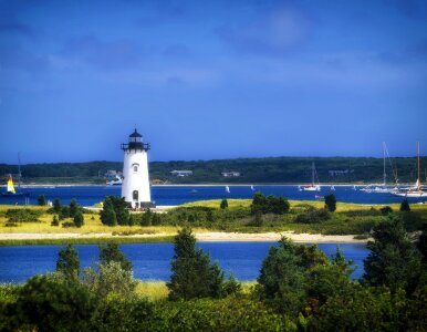 Scenic bay harbor photo