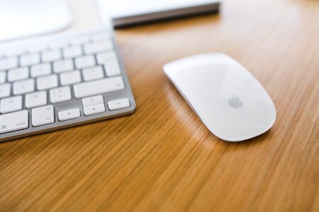 Mouse keyboard desk photo