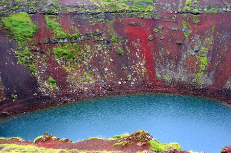 Volcano crater landscape photo