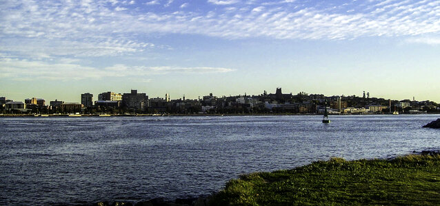 Newcastle Business District from Stockton, Australia photo