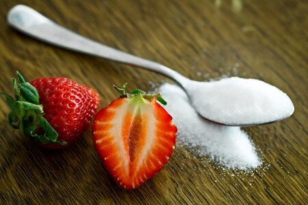 Strawberries Spoon Sugar photo