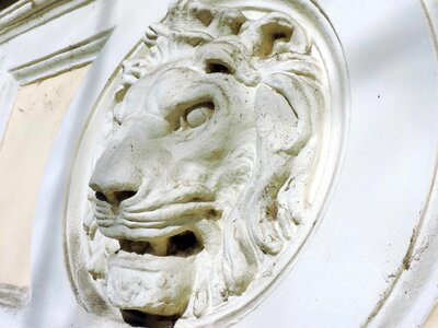 Baroque lion sculpture