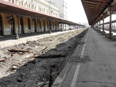 Abandoned capital city exterior