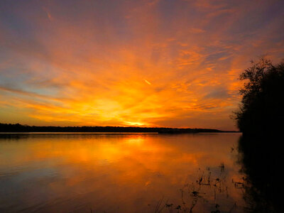 Sunrise on the Mississippi River photo