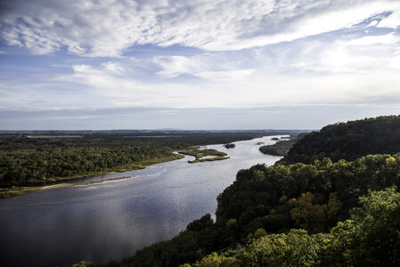 Wisconsin River Valley Landscape at Ferry Bluff photo